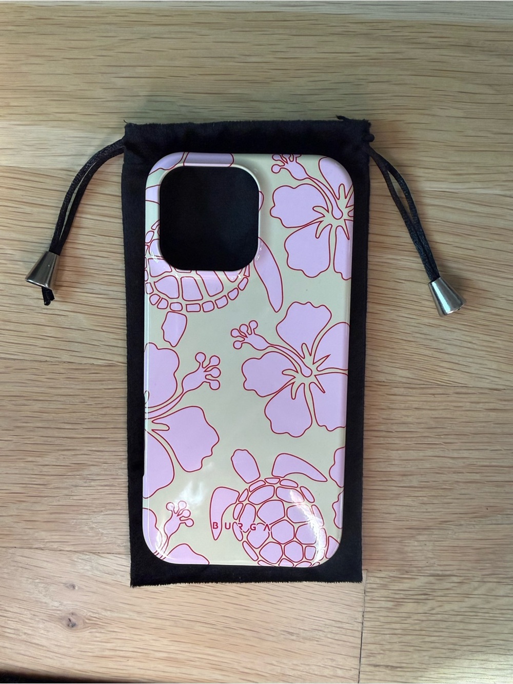 NWT BURGA Pink Floral Turtle IPhone Pro Max Case